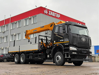Бортовой FAW CA3250 с КМУ XCMG SQS 350-5_0